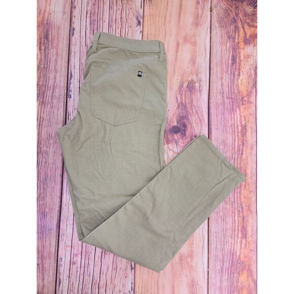 Travis Mathew Mens Khaki Stretch Pants Size 34x32 - Picture 3 of 7